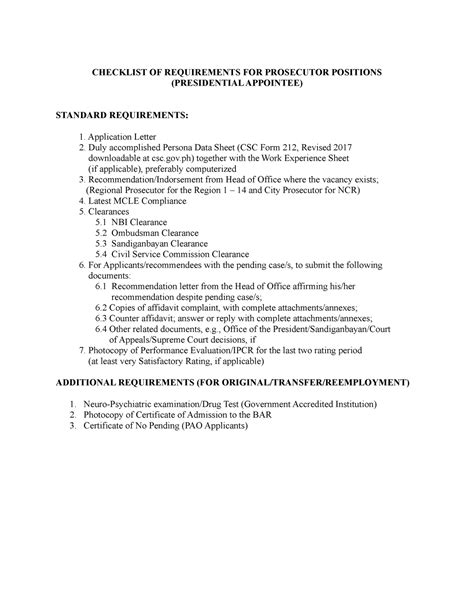 prosecutor clearance requirements|Home.